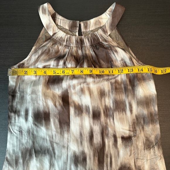Esprit Collection Gray Tie Dye Silk Halter Neck Sleeveless Midi Dress Size 0 - Picture 10 of 12